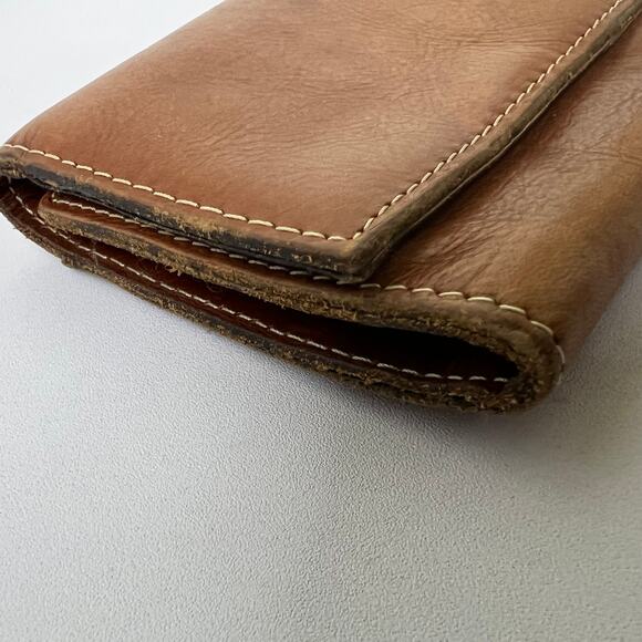 Patricia Nash Terresa Women's Genuine Leather Trifold Snap Wallet 7.75 in Brown - Picture 13 of 16